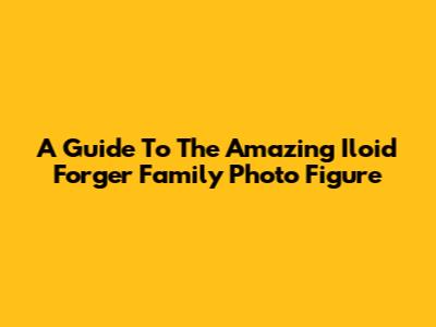 A Guide To The Amazing Iloid Forger Family Photo Figure