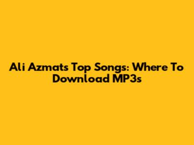 Ali Azmat's Top Songs: Where To Download MP3s