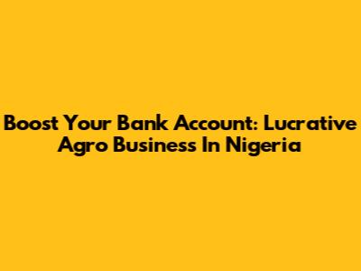 Boost Your Bank Account: Lucrative Agro Business In Nigeria
