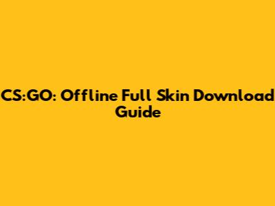 CS:GO: Offline Full Skin Download Guide