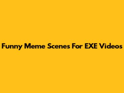 Funny Meme Scenes For EXE Videos
