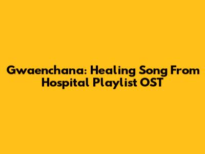 Gwaenchana: Healing Song From Hospital Playlist OST
