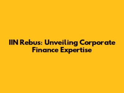 IIN Rebus: Unveiling Corporate Finance Expertise
