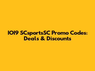 IOI9 SCsportsSC Promo Codes: Deals & Discounts