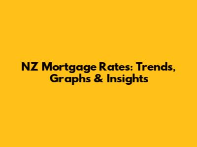 NZ Mortgage Rates: Trends, Graphs & Insights
