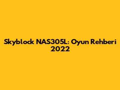 Skyblock NAS305L: Oyun Rehberi 2022